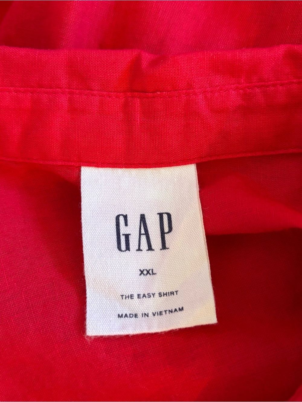 Gap The Easy Shirt Oversized Linen Blend Red - Picture 6 of 6